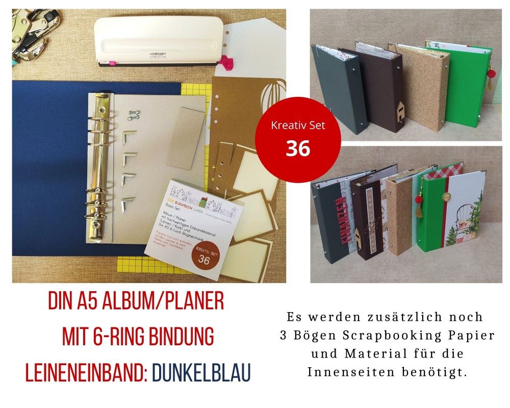 Kreativ Set 36 - Basis Set d'blau - 6-Loch Planer - zum Schließen ins Bild klicken